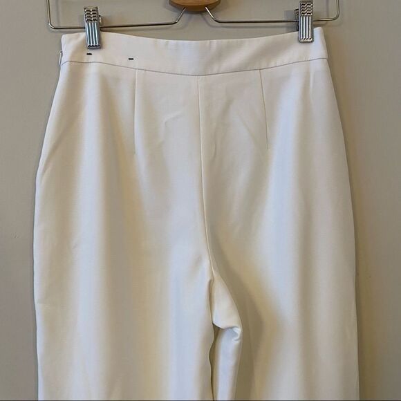 Nwt-le Château High Rise Wide Leg Ivory Trousers (Size:0) - Picture 5 of 11